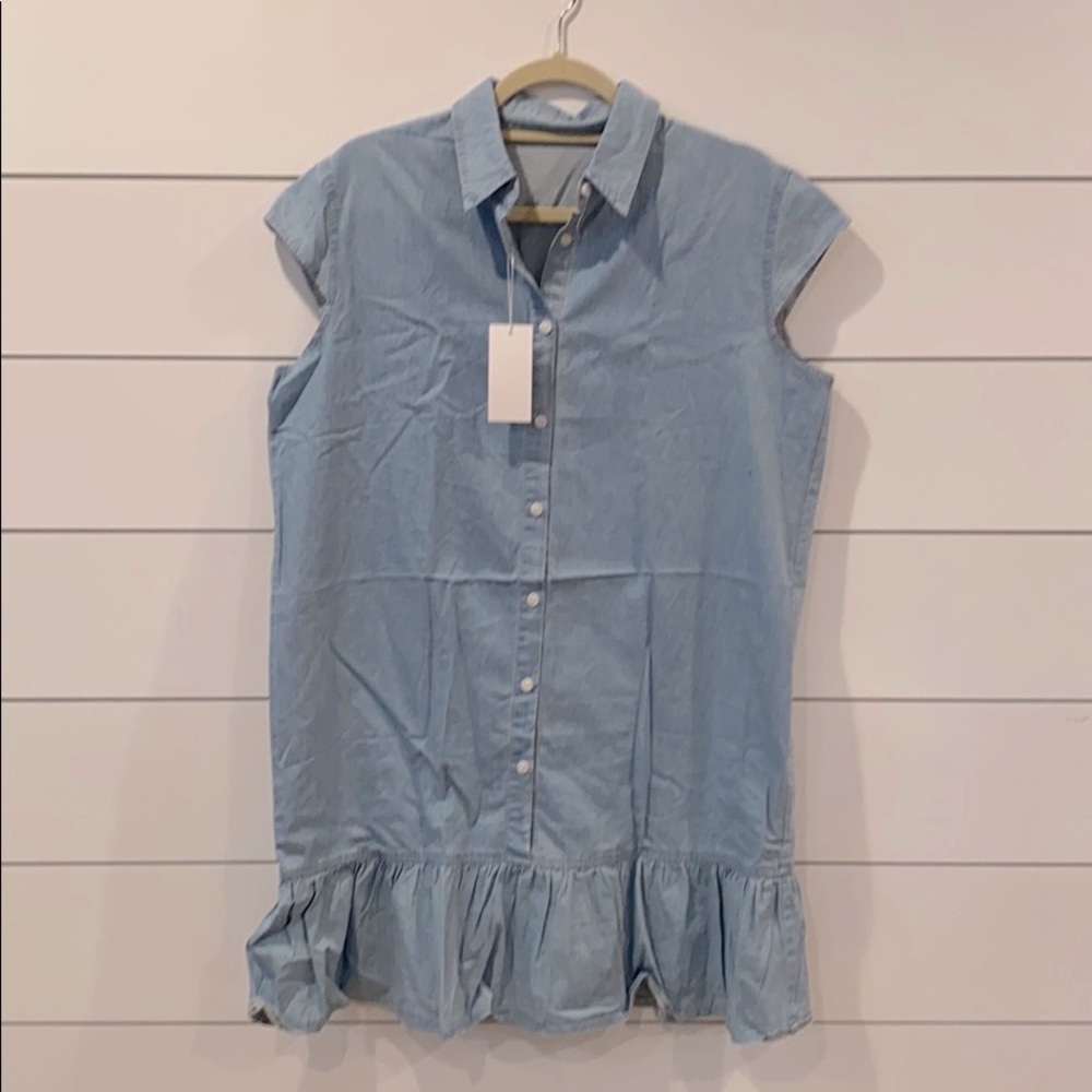 Belinda light weight, light denim dress